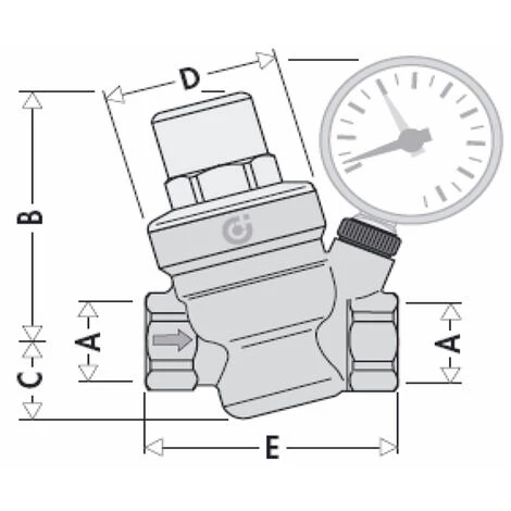 Nouveau ⭐ THERMADOR Réducteur Pression Sans Mano Eau Froide - 16bar - Femelle Femelle 1/2 ✔️ – Image 2