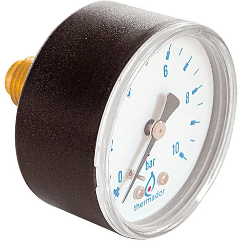 Tout neuf ???? THERMADOR Manomètre Sec AXIAL Mâle 1/4"- Ø63mm-0 à 10bar ???? – Image 2