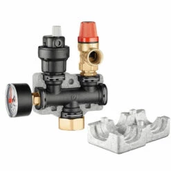 Remise ???? Chandelier Avec Soupape, Purgeur Et Manomètre Et Coque - Sortie F1" (26/34) - Thermador ✔️