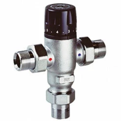 Bon marché ???? Mitigeur Thermostatique Domestique 521 En T Avec Clapet Anti-retour Intégrés - Ø 1" (26/34) - Thermador ????