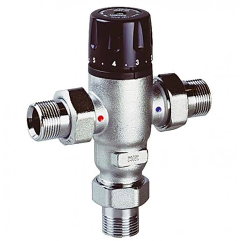 Bon marché 👍 Mitigeur Thermostatique Domestique 521 En T Avec Clapet Anti-retour Intégrés - Ø 1" (26/34) - Thermador 🔔