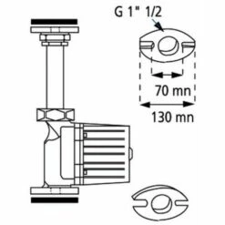 Vente flash ???? Kit "RAPID'SERVICE" Télescopique Pour Circulateur à Bride Ovale DN25/32 - Thermador ????