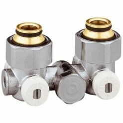 Coupon ⭐ Vanne Double En H Monotube équerre Pour Radiateur Avec Eurocône Thermador ✔️