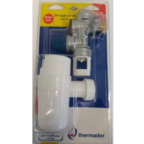 Meilleure vente ❤️ Groupe De Sécurité Horizontal 3/4" Siège Inox + Siphon - Thermador BGSI 🔔